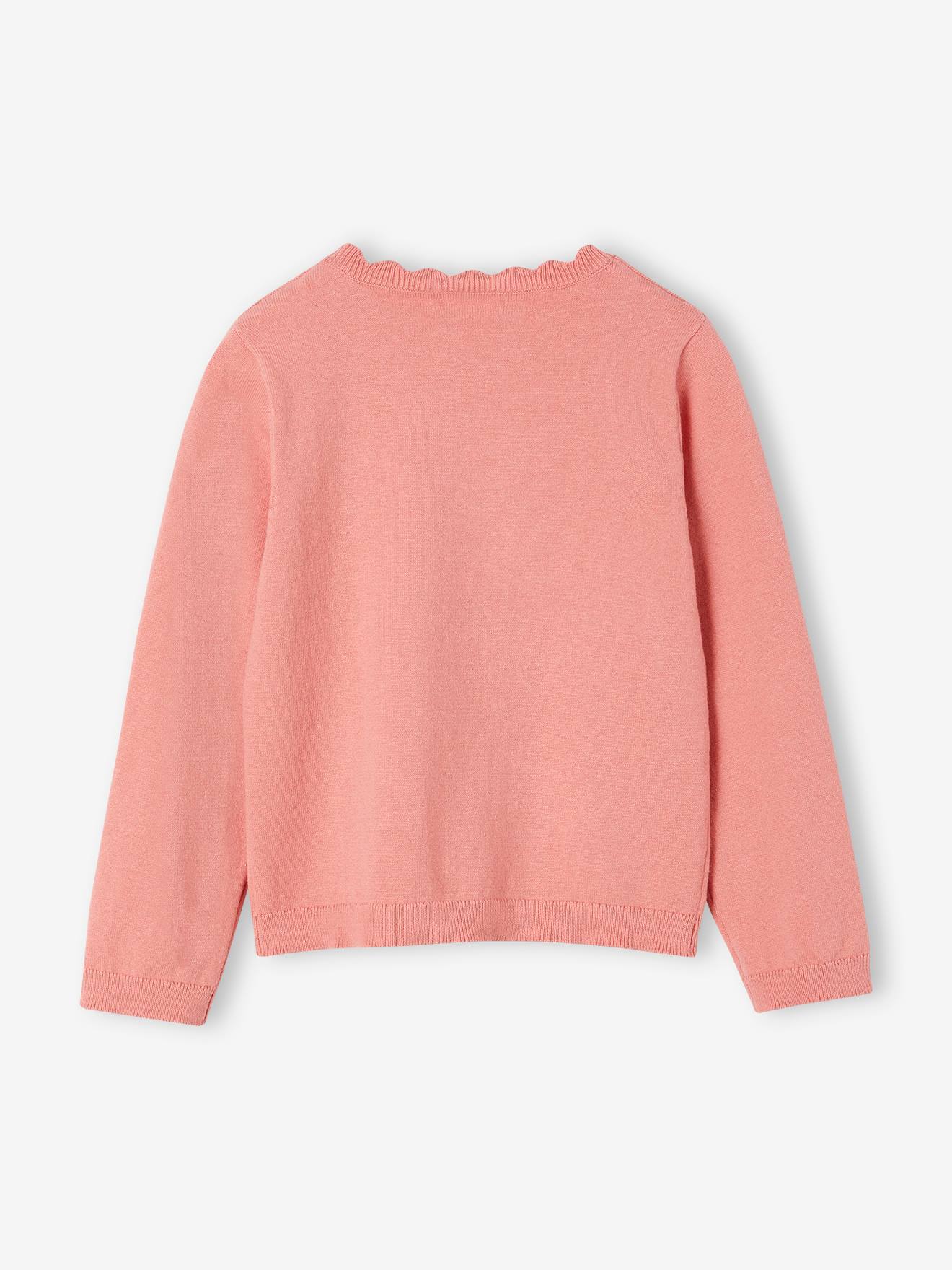 Vertbaudet Personalisierbarer Mädchen Pullover BASIC Oeko-Tex - aprikose