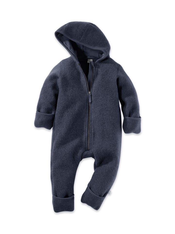 Hessnatur Wollfleece Overall in dunkelblau günstig kaufen