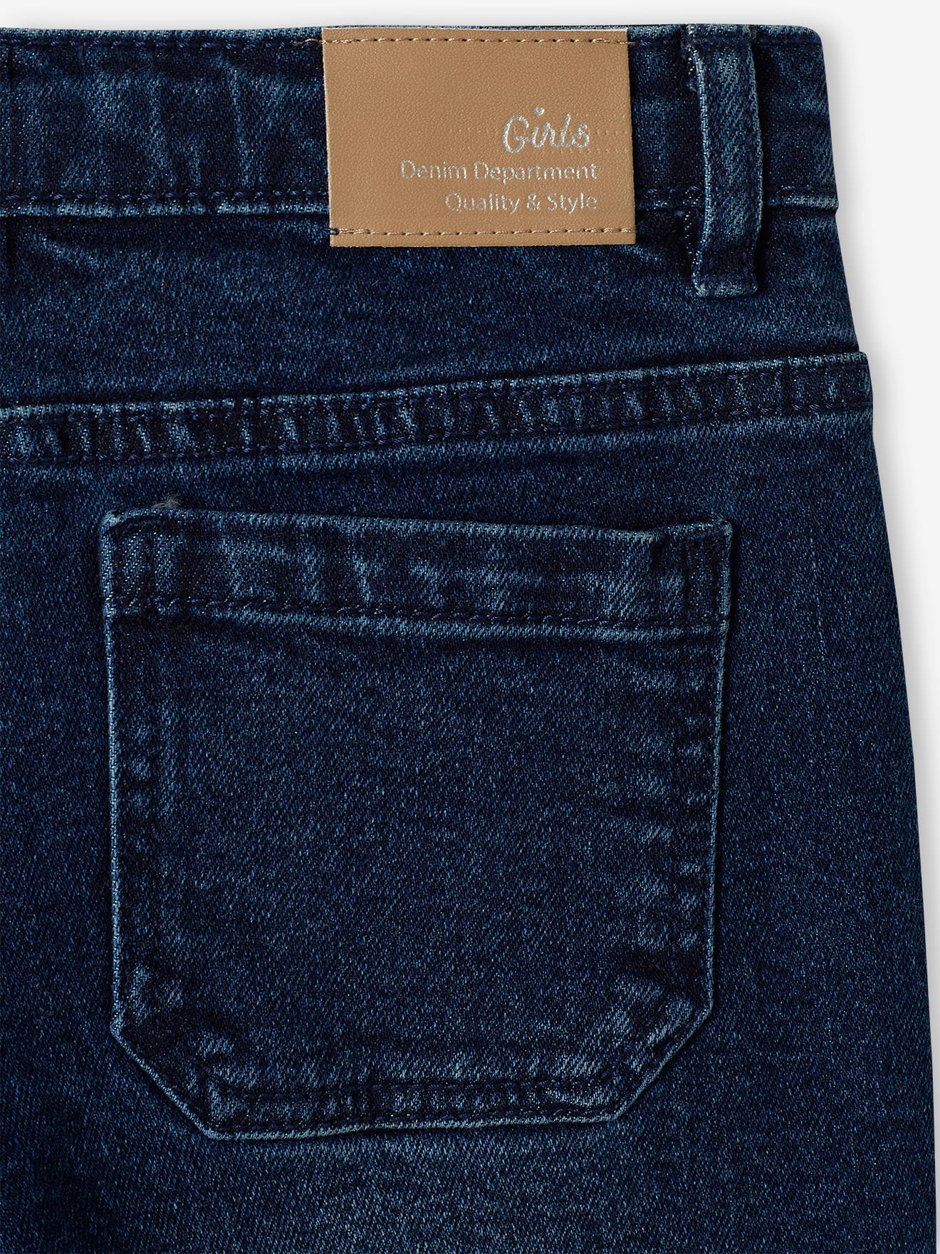 Vertbaudet Mädchen Flare-Jeans, 7/8 - jeansblau
