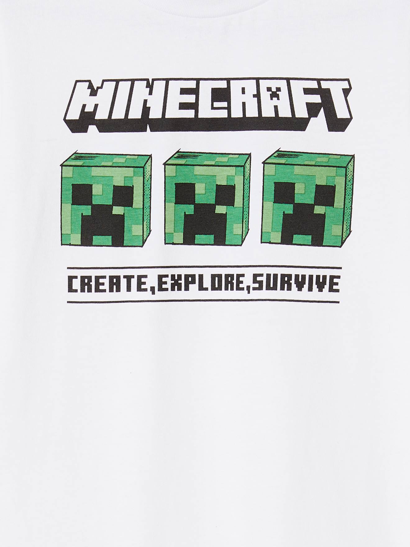 Minecraft Kurzer Kinder Schlafanzug MINECRAFT - grau meliert