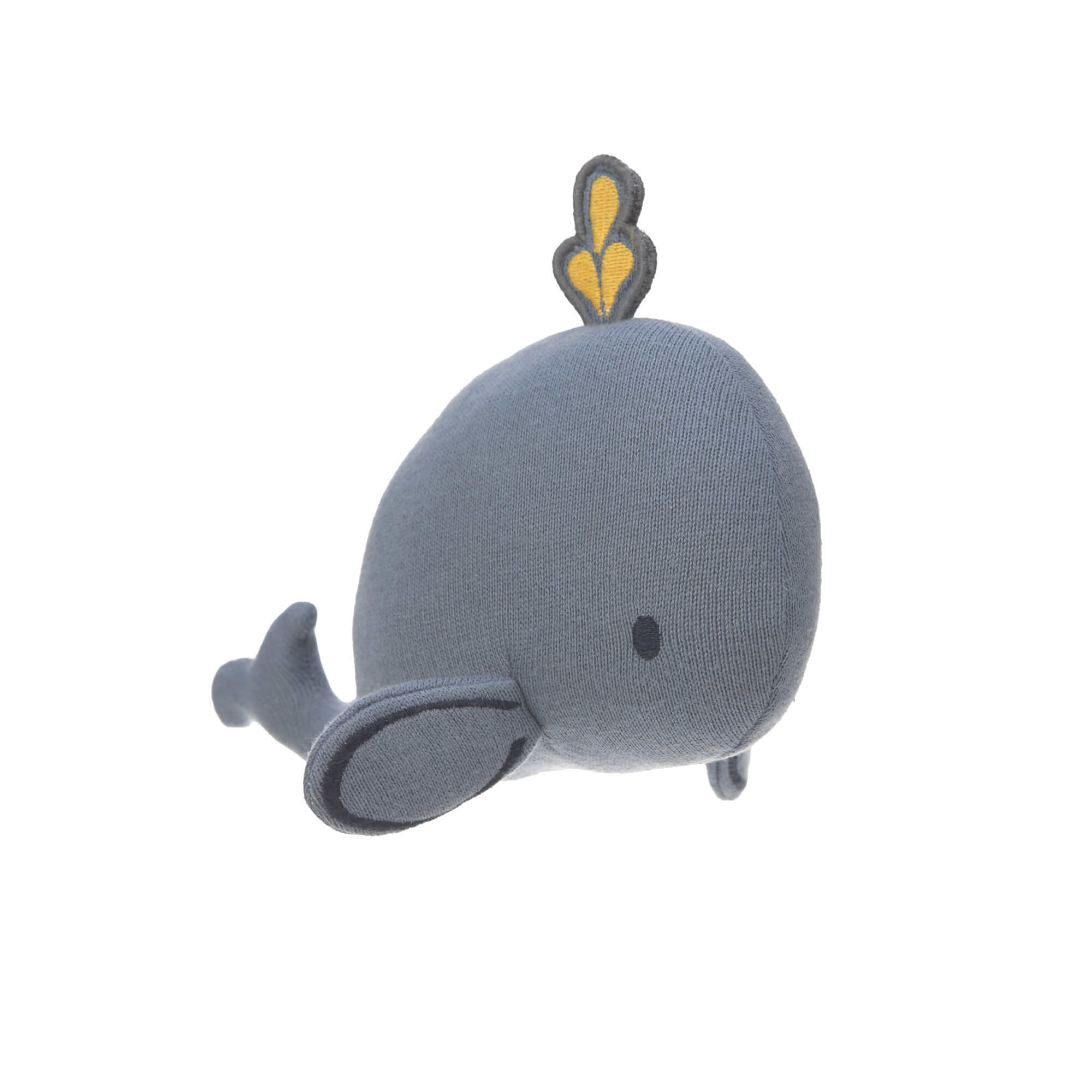 Kuscheltier mit Rassel & Knisterpapier - Knitted Toy, Little Water Whale