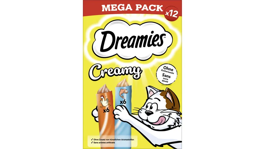 Dreamies Creamy Huhn & Lachs Mega Pack 120 g