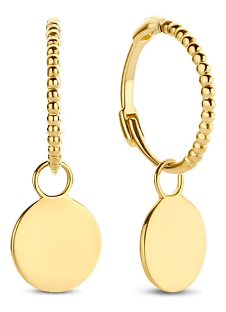 Jackie 14K Gold Fez Disc riņķa auskari, kas izgatavoti no 14 karātu dzeltenā zelta