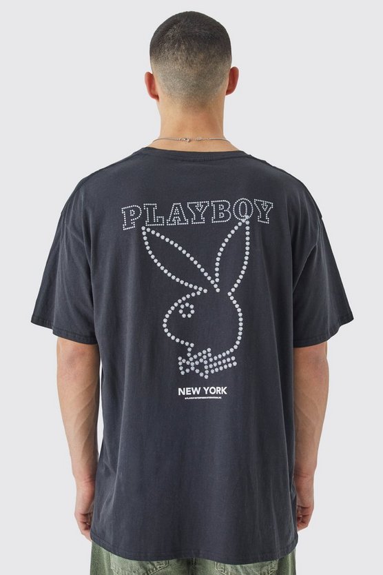 Oversize T-Shirt mit lizenziertem Playboy Print