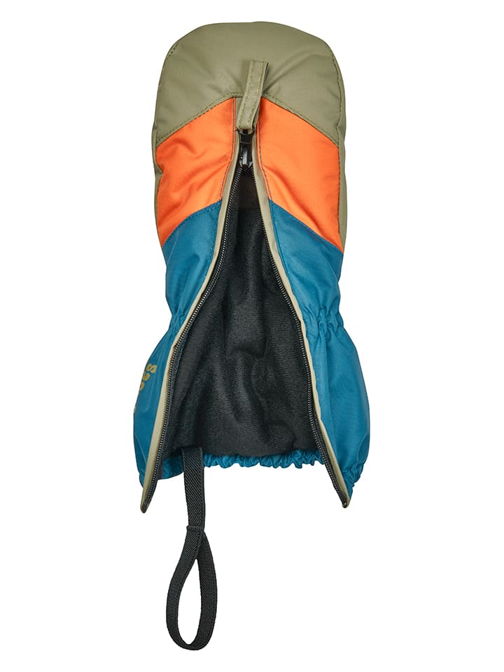 Playshoes Funktionsfäustlinge in Blau/ Orange/ Khaki günstig kaufen