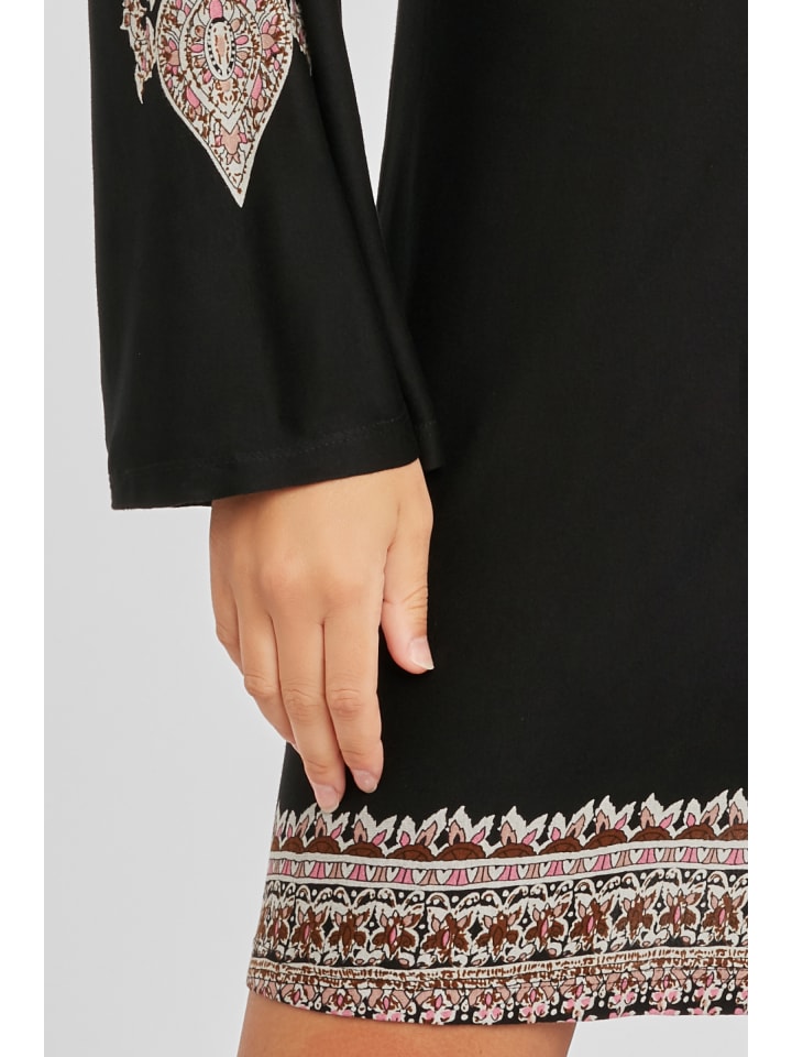 LASCANA Jerseykleid in schwarz-bedruckt günstig kaufen