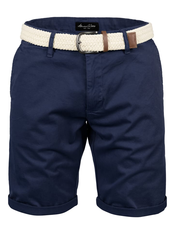 Amaci&Sons Chinoshort inkl. Gürtel BERWYN in Navyblau günstig kaufen