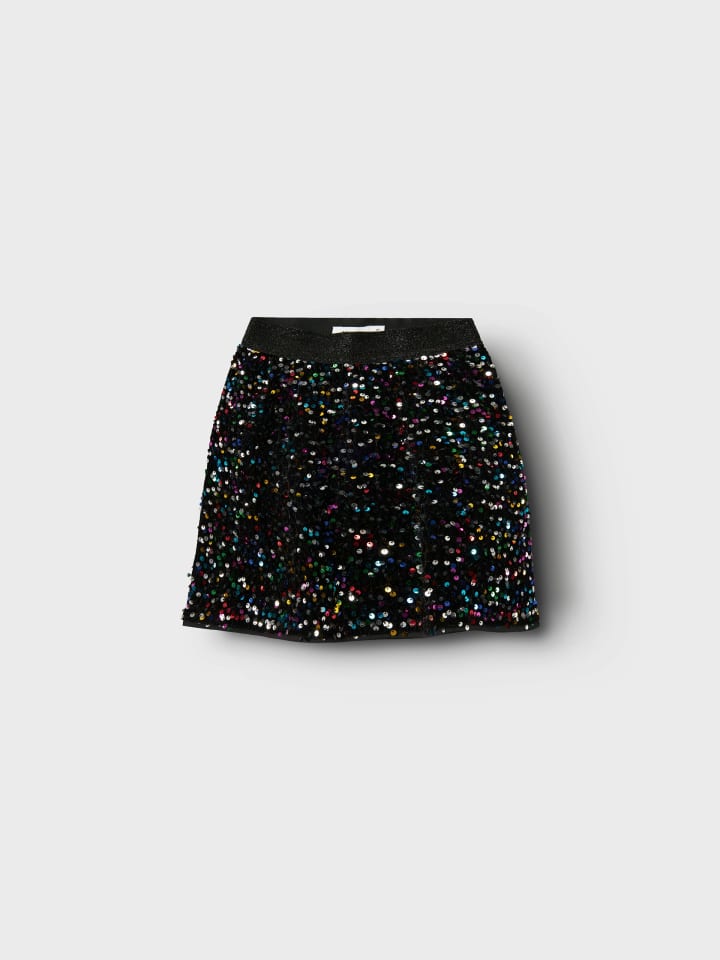 name it Pailletten-Rock NKFRUNICA SKIRT in black/Detail multi günstig kaufen