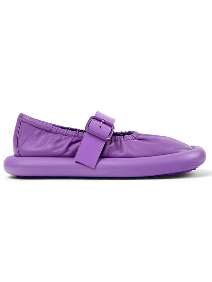 Camper Leder-Spangenballerinas in Lila günstig kaufen