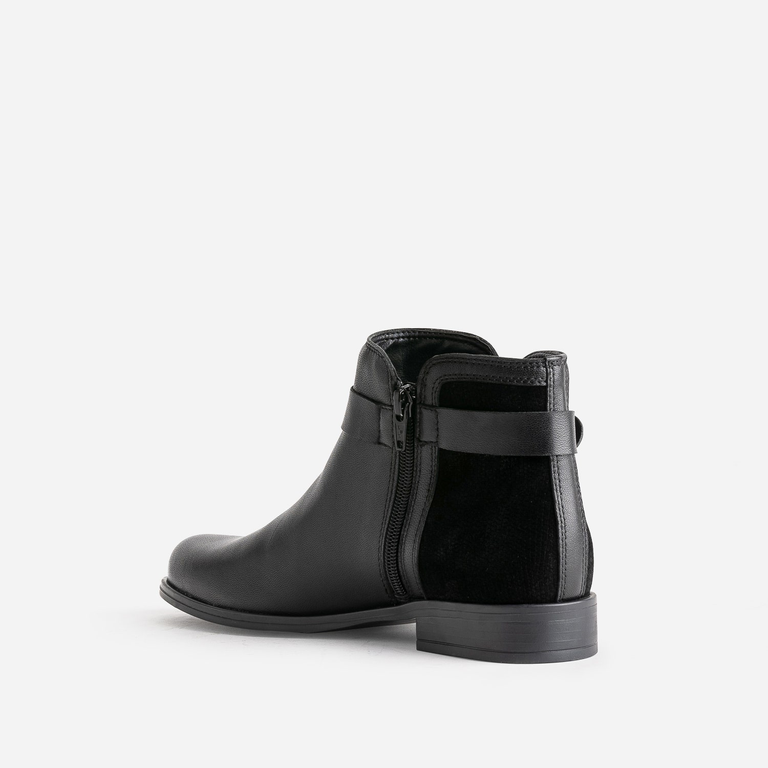Boots noir bi matière