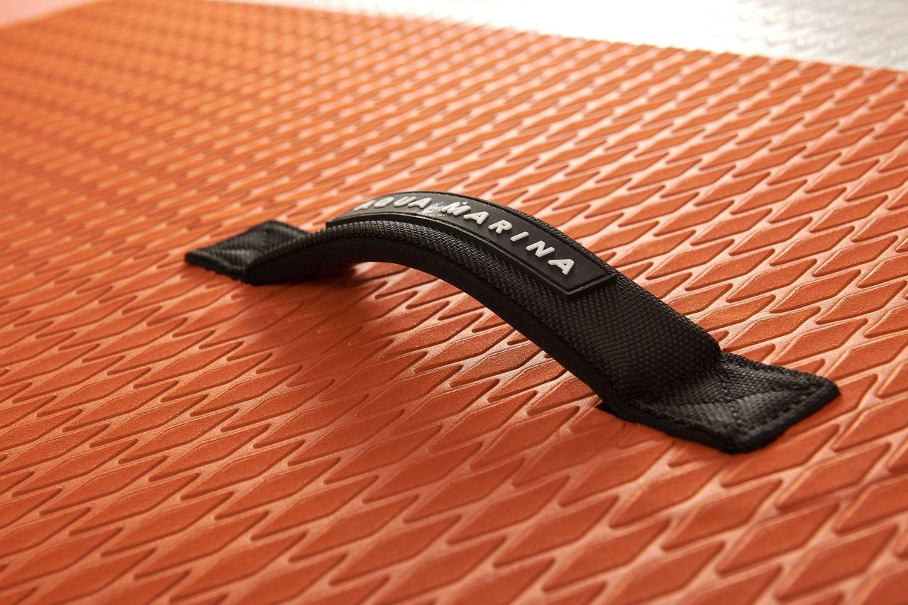 PureHaven Aqua Marina All-Around SUP Board 330x81cm Reißverschlussrucksack Double Action-Pumpe LIQUID AIR Paddel Einschub-Mittelfinne Sicherheitsleine Orange