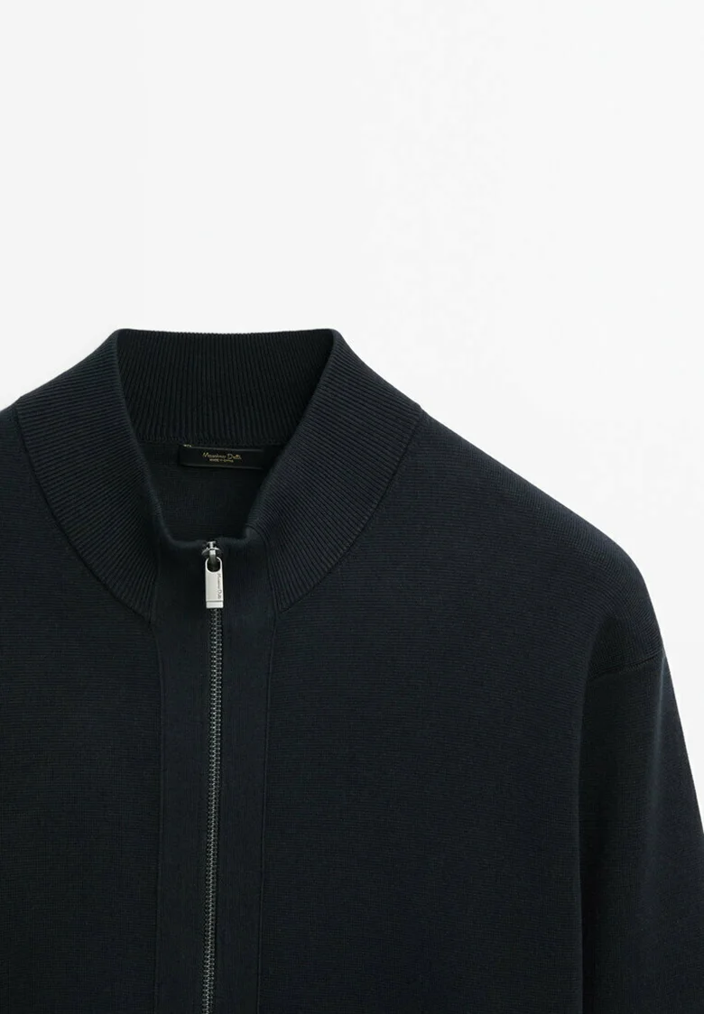 Massimo Dutti MILANO CON CUELLO ALTO Y CREMALLERA - Cárdigan