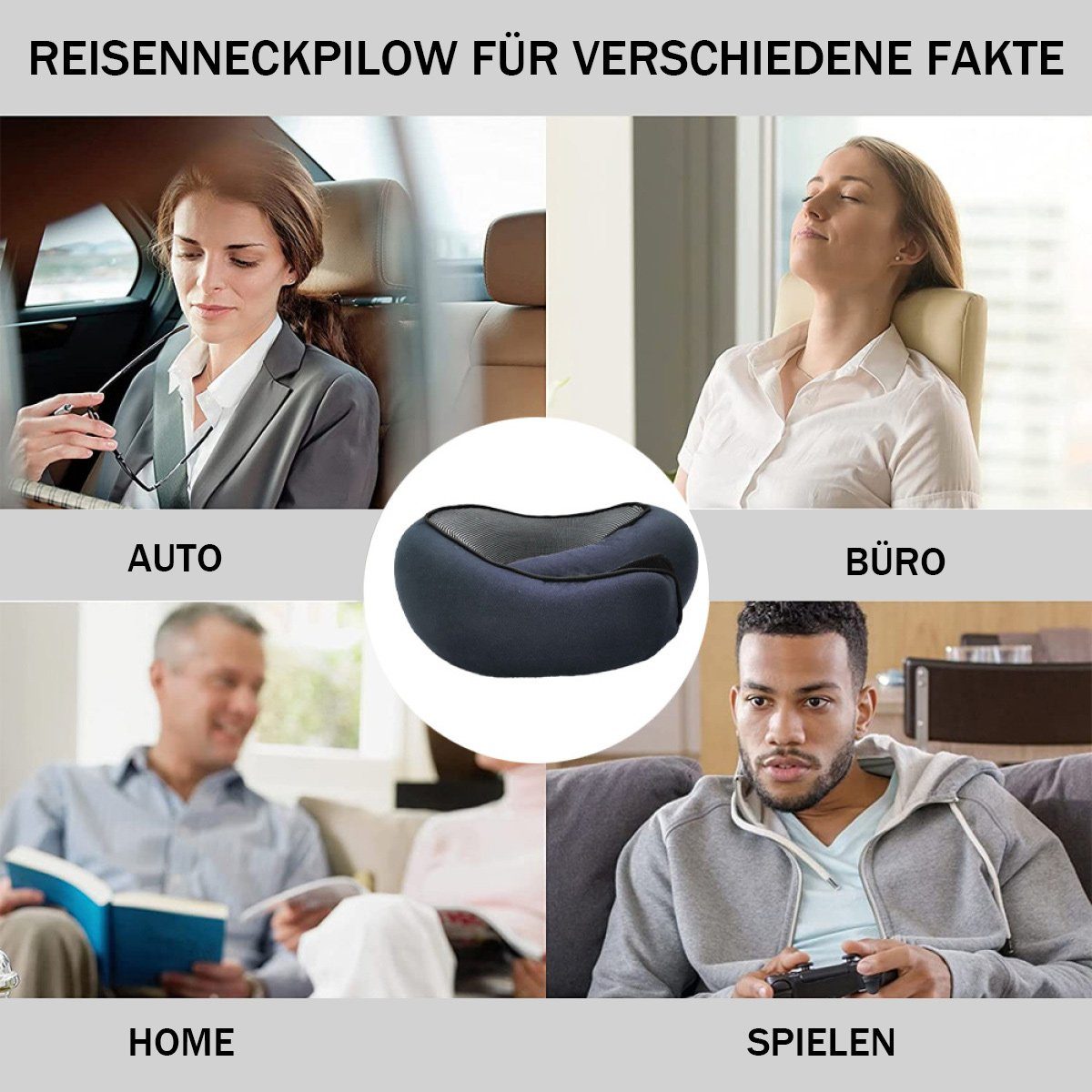 Rwoythk Nackenkissen Nackenkissen Reisekissen Nackenhörnchen Memory Foam Reise Neck Pillow