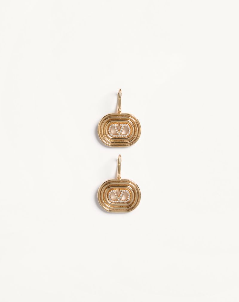 Brincos exclusivos VLogo em metal, cristais Swarovski®