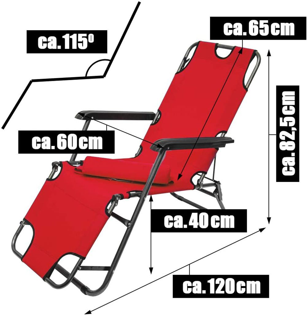 AMANKA 155 x 60 verstellbarer Relaxstuhl