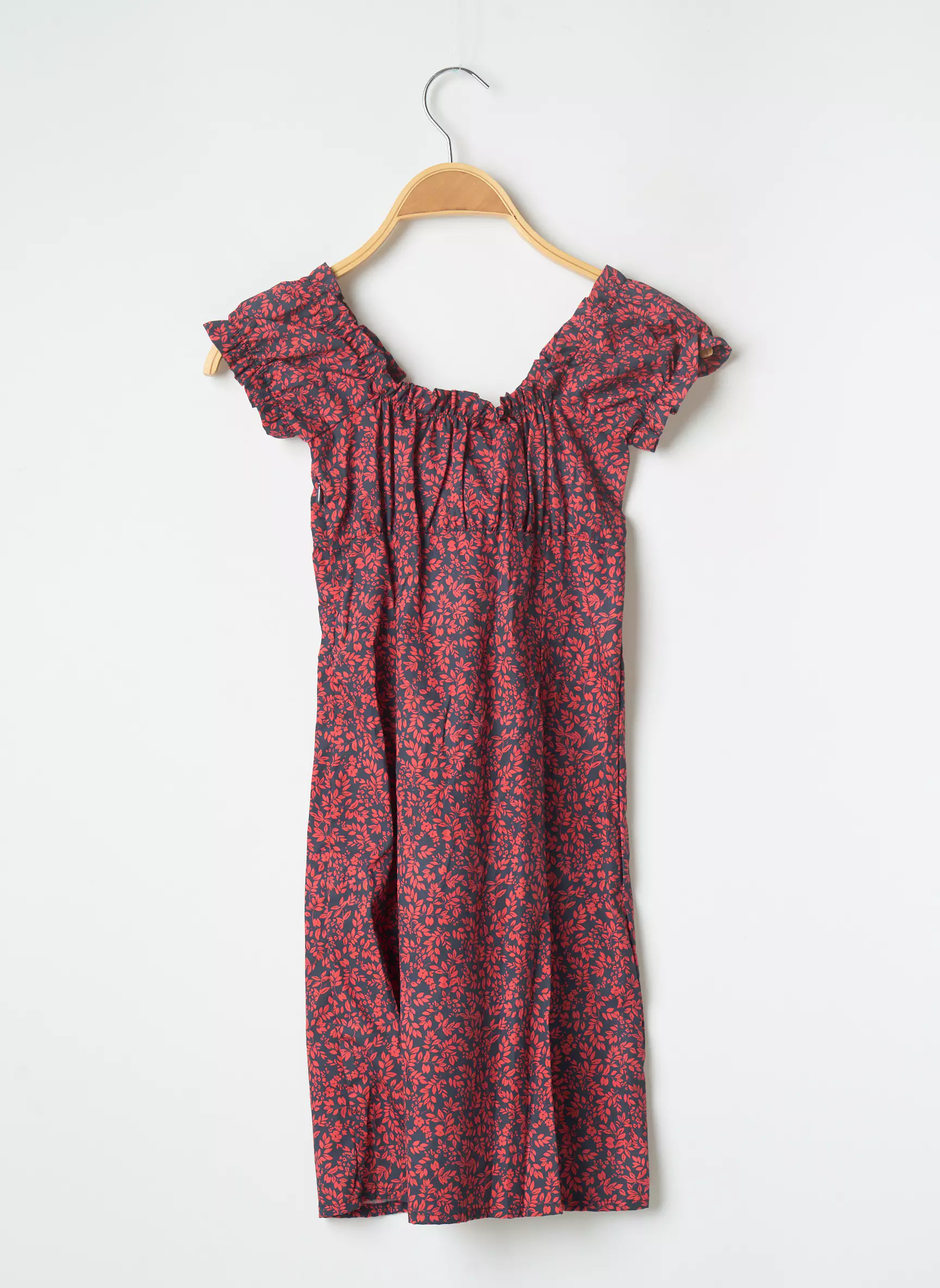 Laagam Robes Courtes Femme couleur rouge