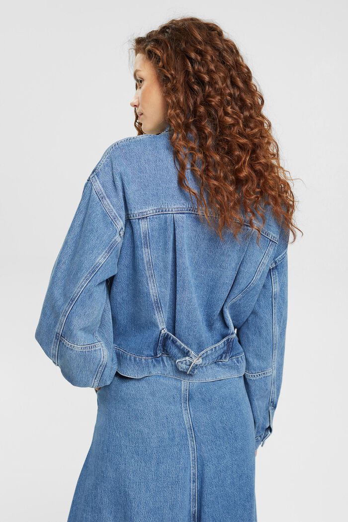 Jeansjacke mit Puffärmeln