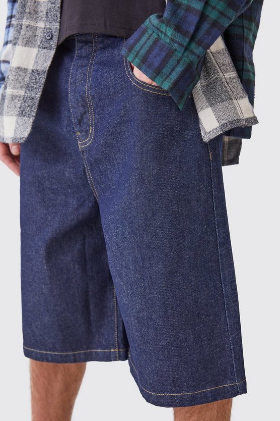 Denim Jorts in Indigo-Waschung