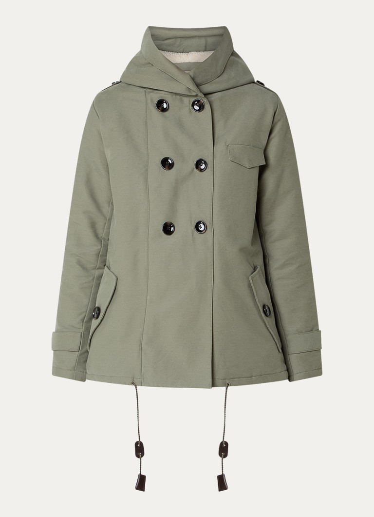 Sessùn Sandison double-breasted parka with hood and side pockets