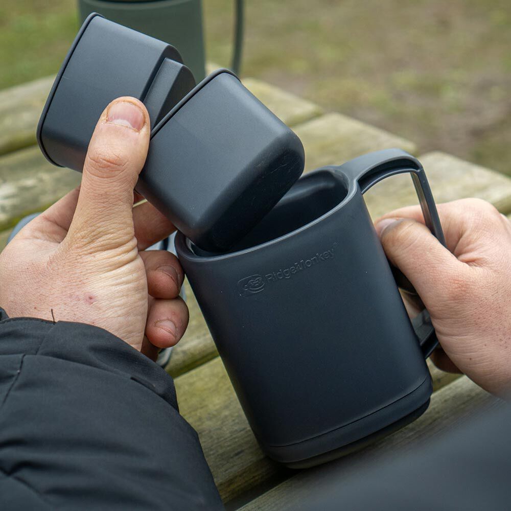Termosica RidgeMonkey set termo šalica DLX Brew siva