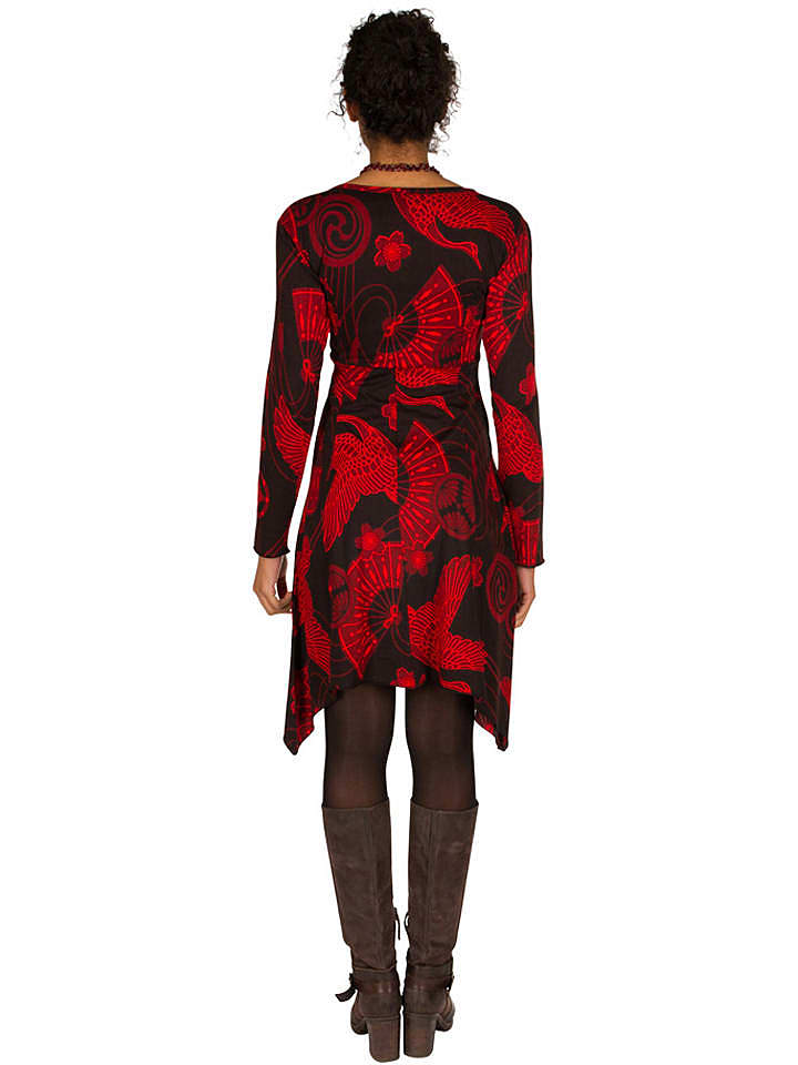 Aller Simplement Kleid in Schwarz/ Rot günstig kaufen 36/38
