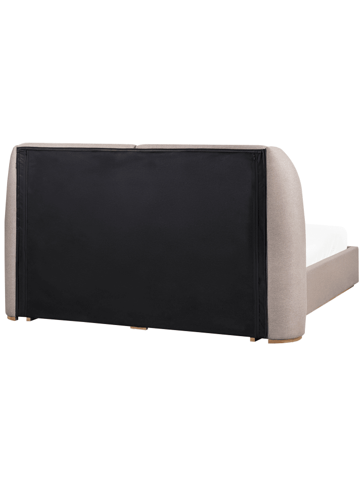 Beliani Doppelbett MONESTIER in Beige - (W) 204 x (H) 115 x (L) 220 cm günstig kaufen onesize