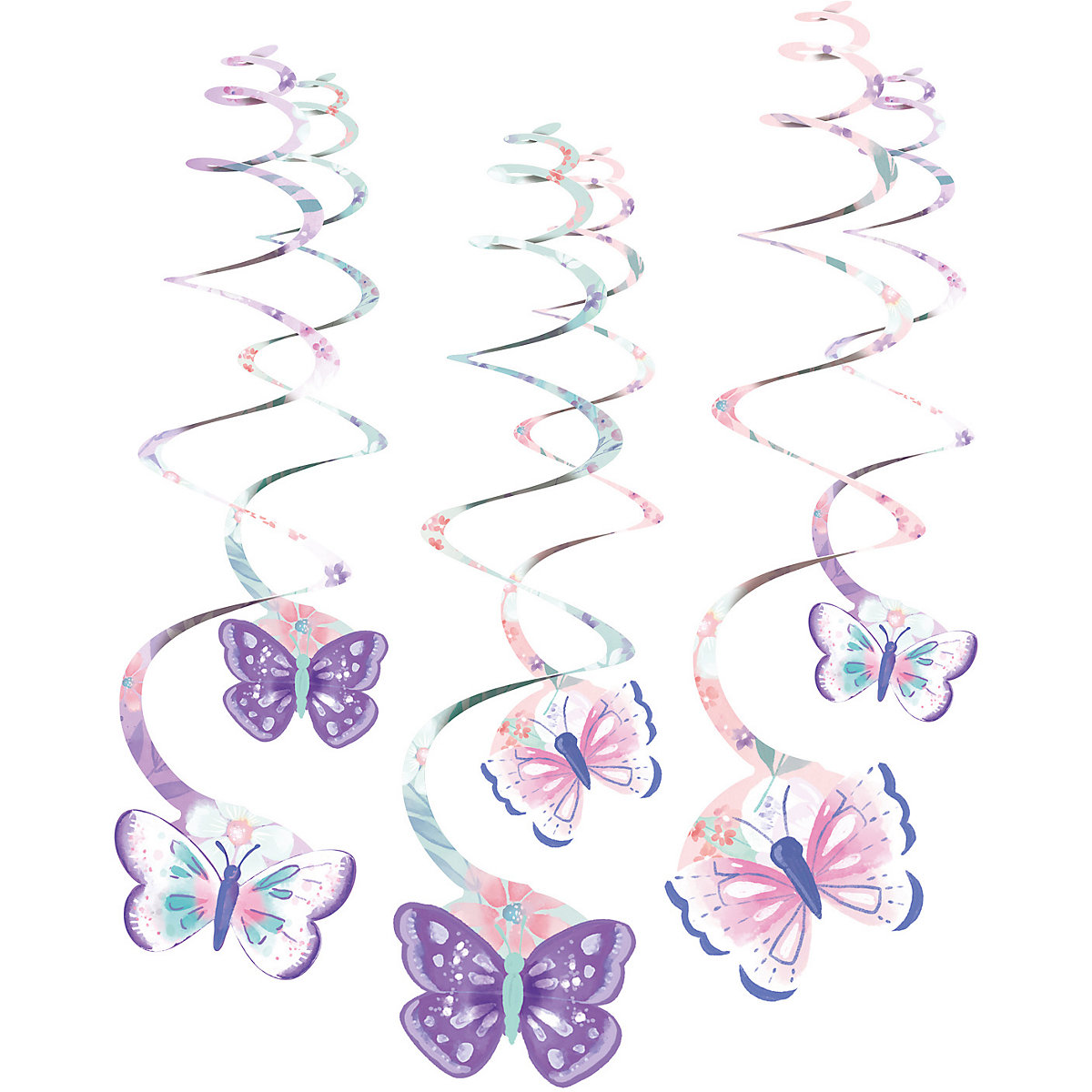 6 Deko-Spiralen Flutter 61 cm