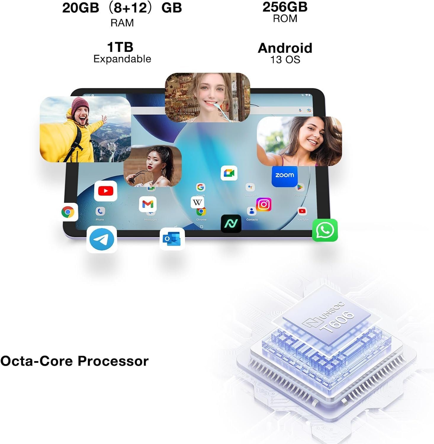 DOOGEE T20 Mini Pro tablet, 20GB RAM (1TB TF) Tablet (8.4