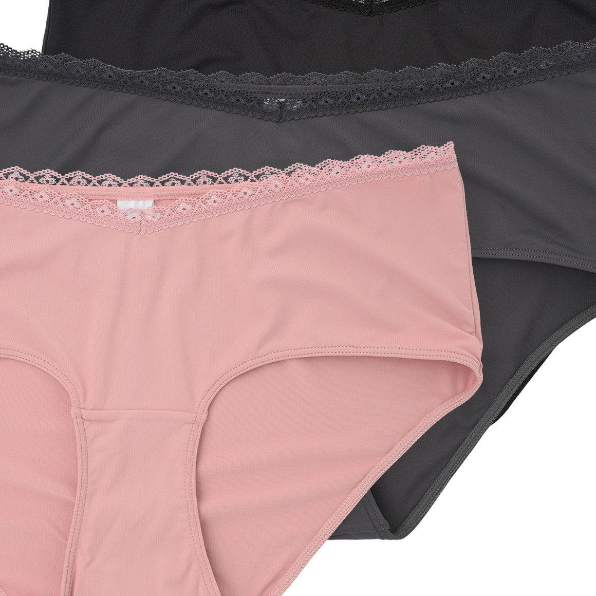 3 Damen Umstands-Pantys mit Spitzenbund