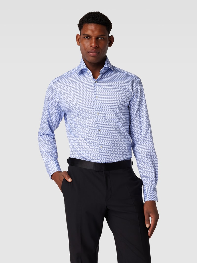Premium Shirt mit Haifischkragen in bleu