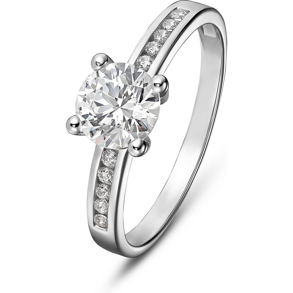 FAVS Bague pour femme 375 Or blanc or blanc Bague