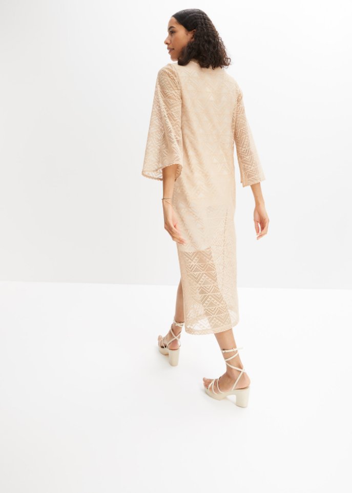 Longjacke in Crochet-Optik
