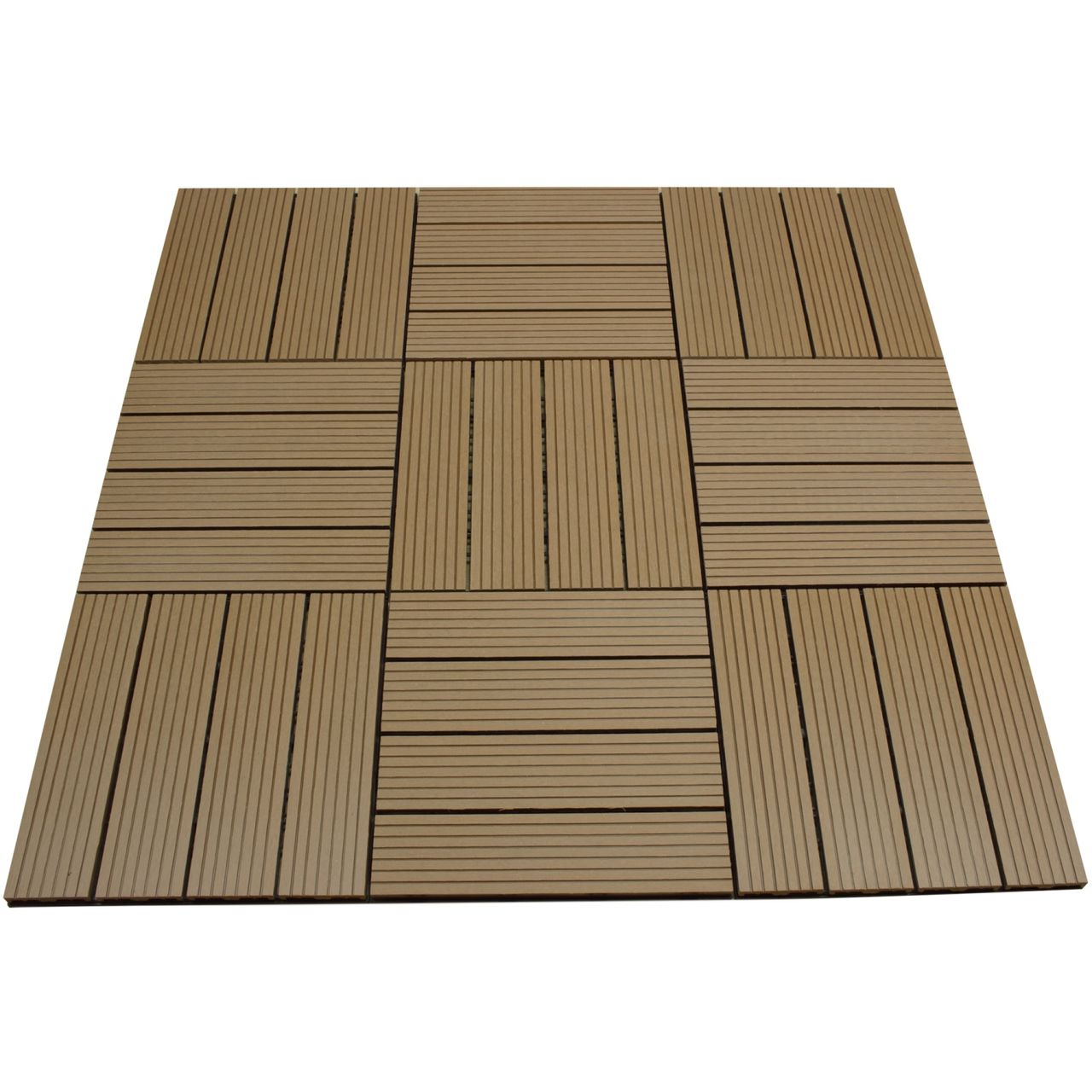 TOP MULTI WPC Fliesen 30 x 30cm braun Standard 1 m²