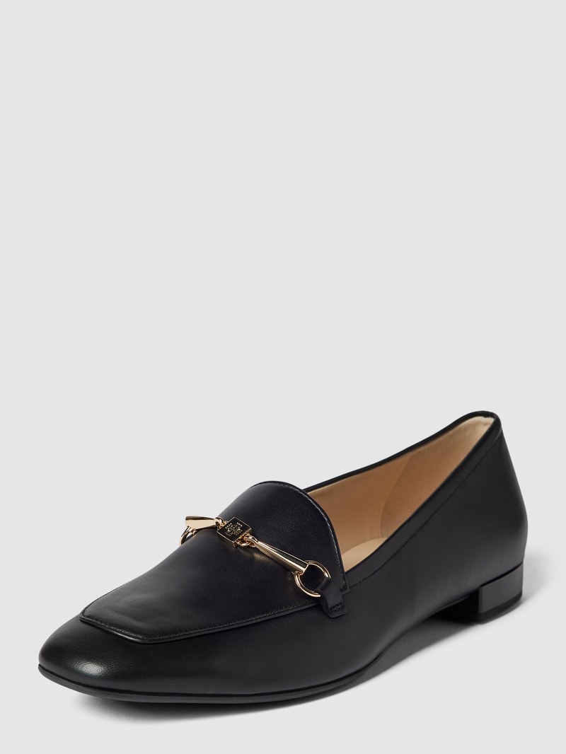 Penny-Loafer aus Leder mit Zierbesatz Modell 'Classic' in schwarz