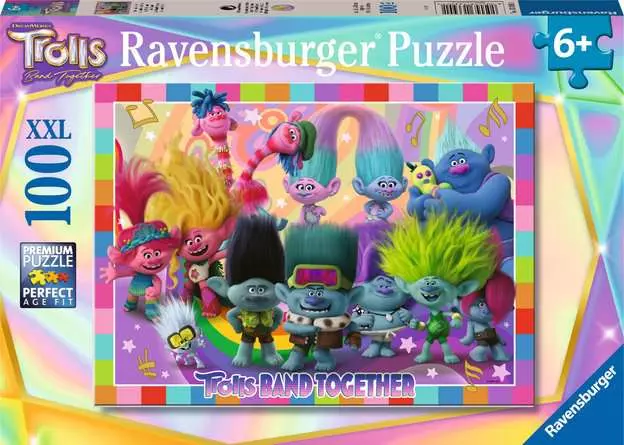 Kinderpuzzle ab 6 Jahren - Die Trolls-Band - 100 Teile