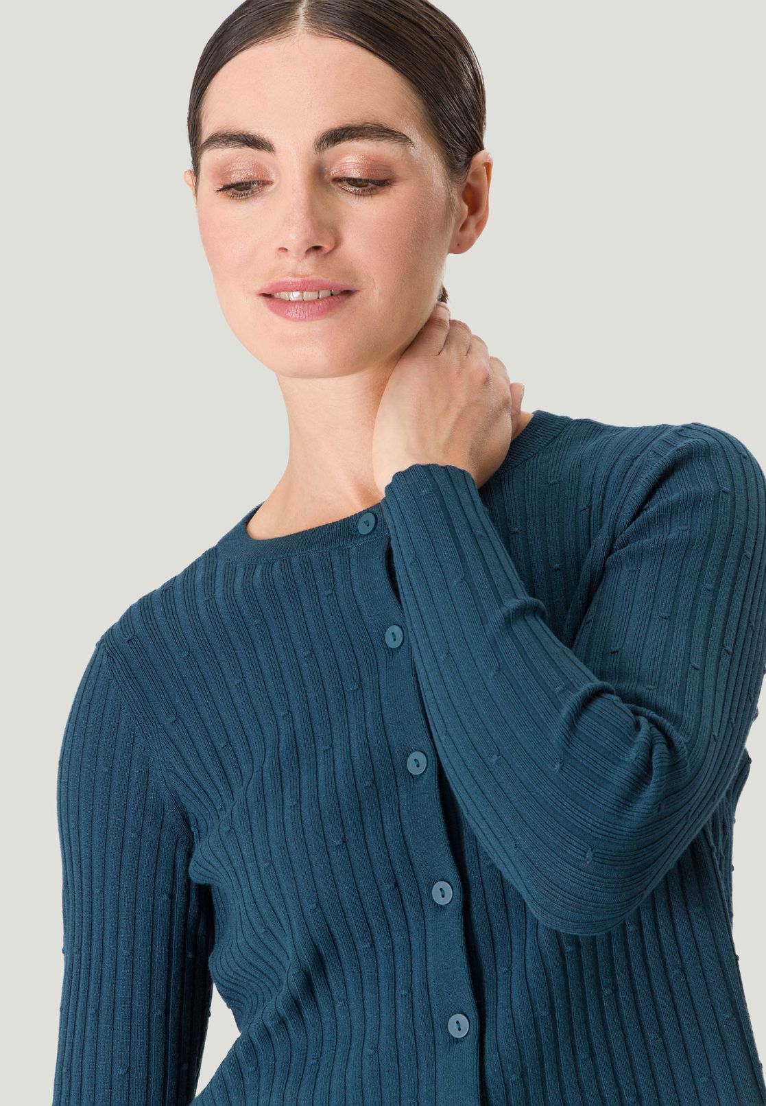 Strickjacke mit Rundausschnitt