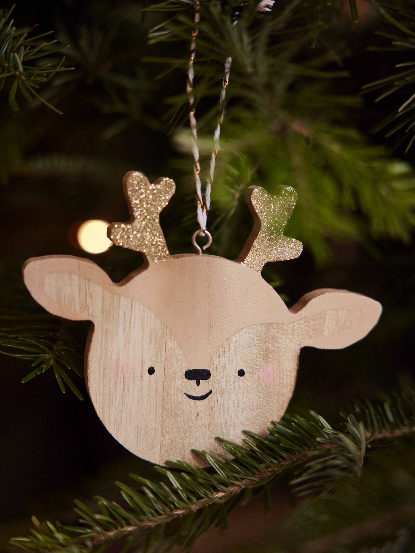 Vertbaudet 6er-Set Weihnachtsbaumdeko - pack natur