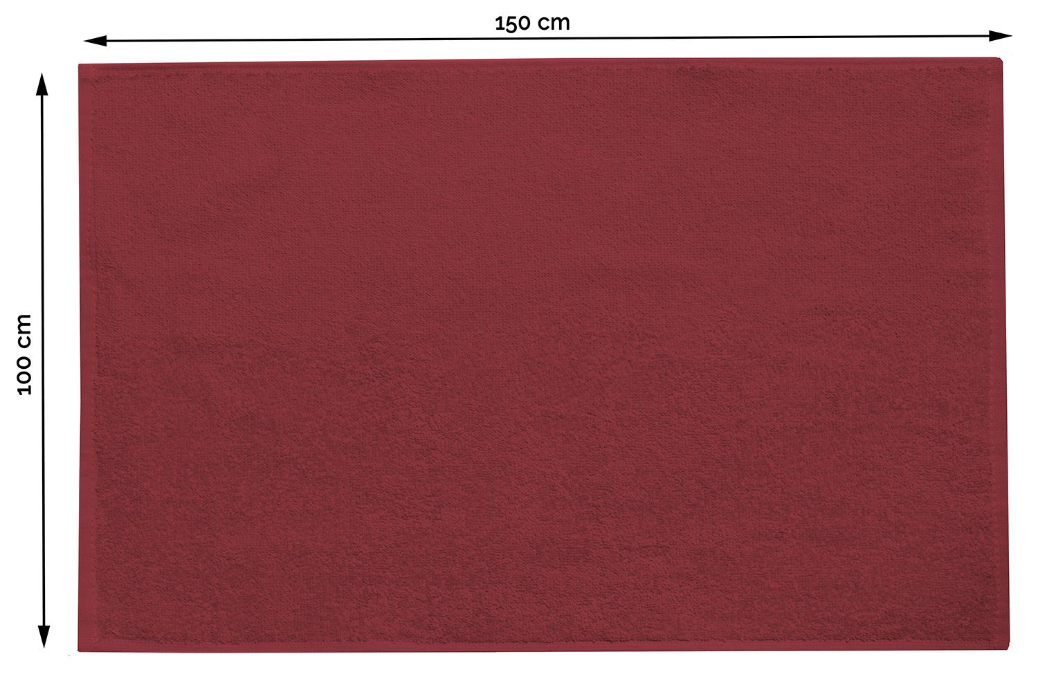 ZOLLNER Badetücher, Glattvelours (2-St), 100 x 150 cm, 100% Baumwolle, vom Hotelwäschespezalisten
