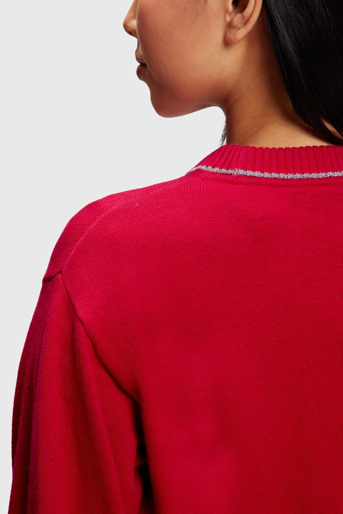 Pullover mit Puffärmeln und Kaschmiranteil