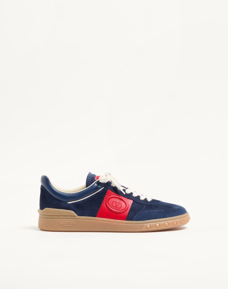Baskets basses Upvillage en cuir fendu et cuir de veau nappa