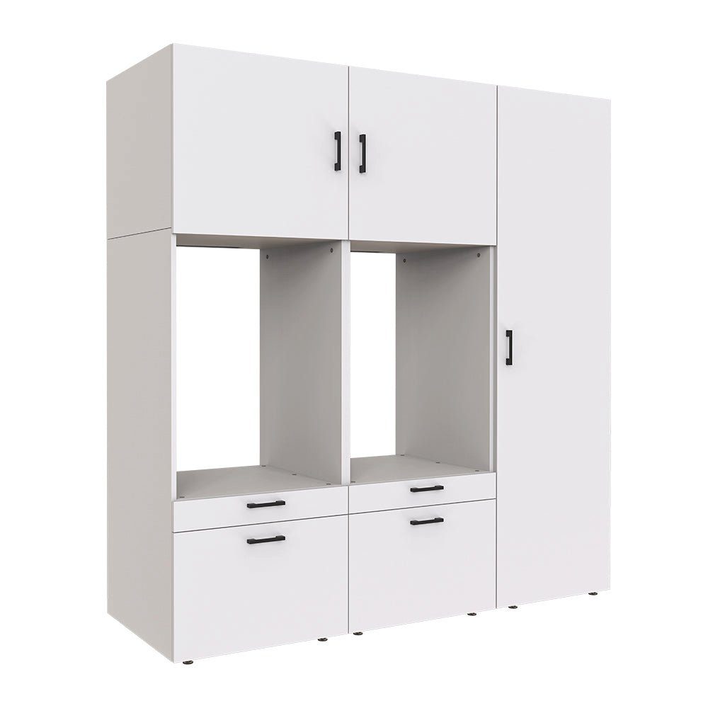 Roomart Waschmaschinenumbauschrank (Waschmaschinenschrank Trocknerschrank mit Schrankaufsätzen Waschturm)