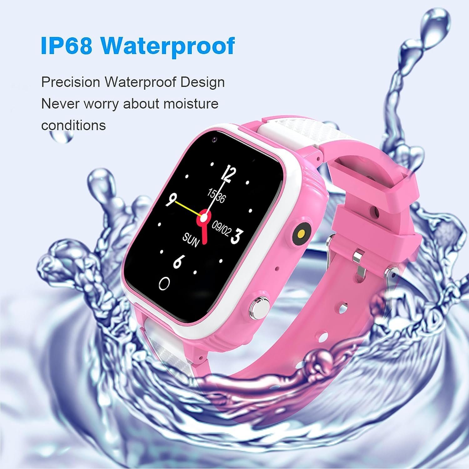 Hikeren Kinder uhr mit GPS,Telefon,SOS,Spiel,Kamera,Wecker,Klassenmodus,IP68 Smartwatch, Bewegungsverfolgung, Sicherheitszone