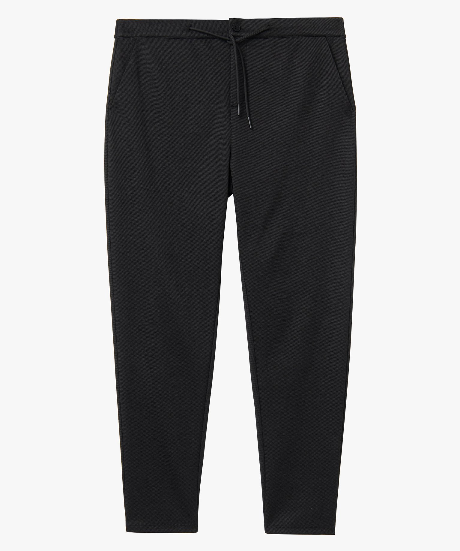 Pantalon homme en maille piquée noir | GEMO