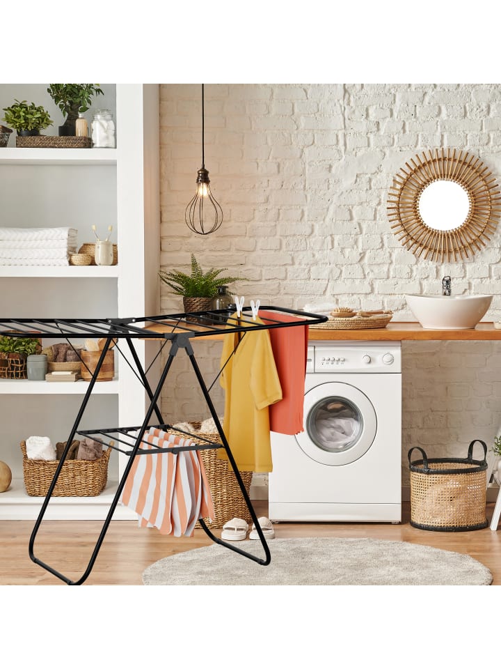 relaxdays Wäscheständer in Schwarz günstig kaufen onesize