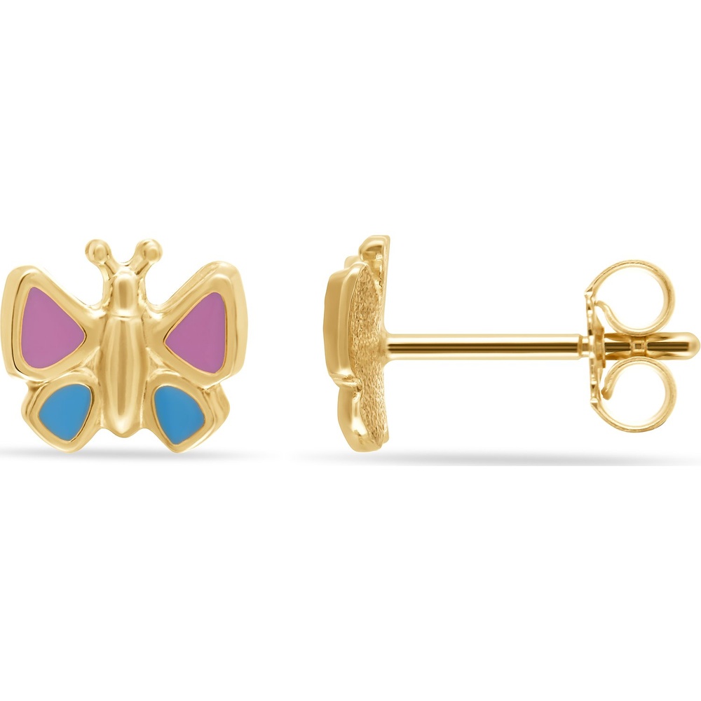 FAVS Boucles d'oreilles à fermoir à poussette 375 Or jaune Boucles d'oreilles