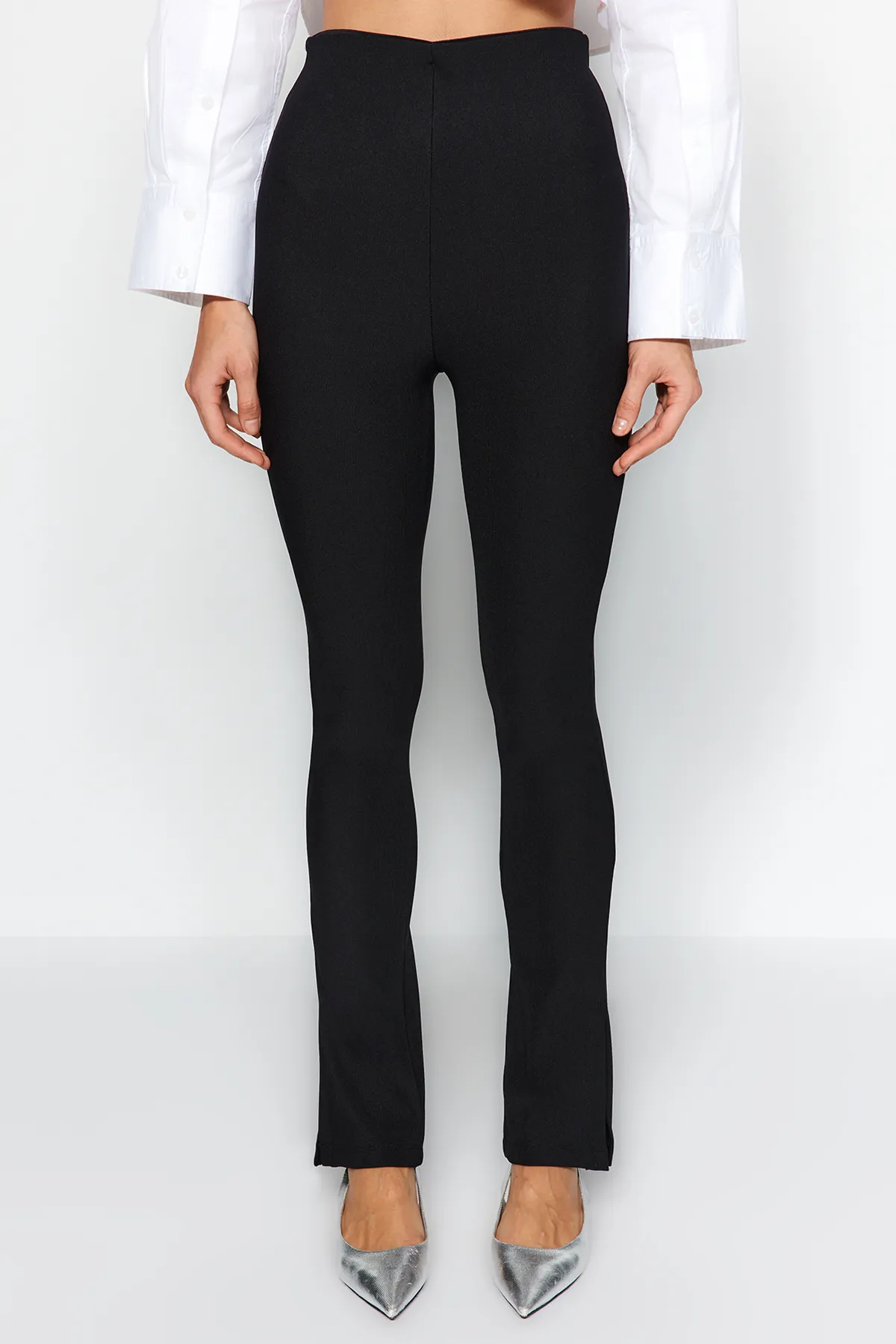 Trendyol Collection  Leggings - Schwarz - Hoher Bund