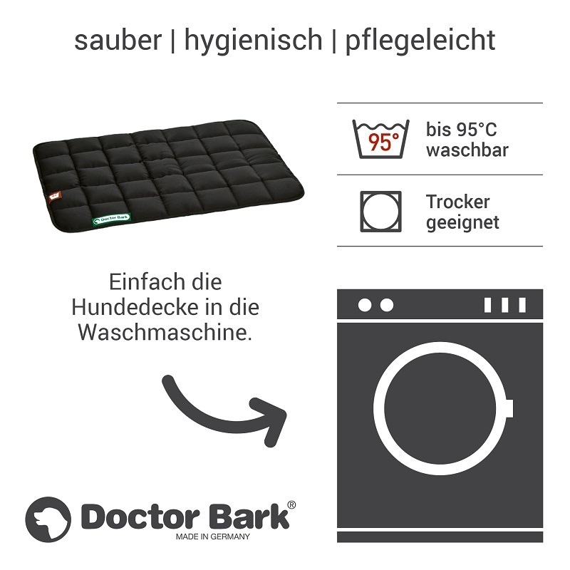 Doctor Bark Hundedecken Doctor Bark Liegedecke schwarz S