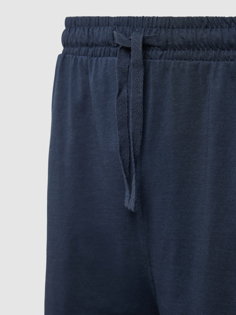 Pyjama-Shorts mit elastischem Bund in dunkelblau