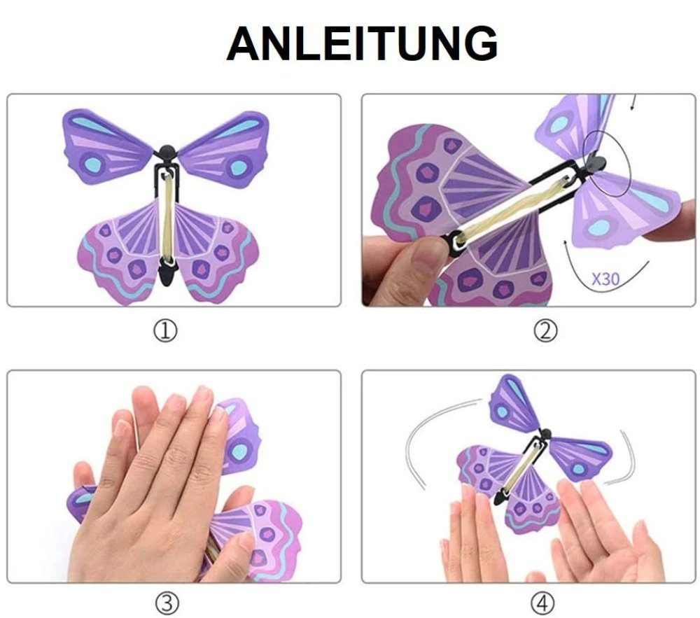MAVURA Papierschmetterlinge MagicFly Magische Fliegende Schmetterlinge Geschenk Spielzeug Geburtstagskarte Giveaway Mitbringsel Mitgebsel [10 Stück]