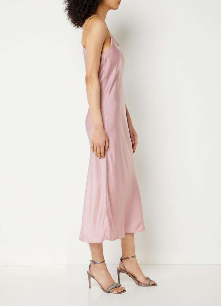 Robe midi en satin Cleo de ba&sh avec dos nu